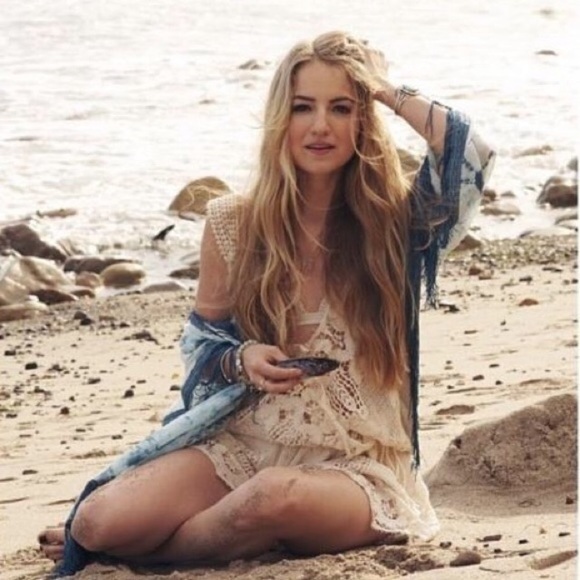 UO Staring at Stars Tie Dye Duster Kimono Jacket - Picture 2 of 7